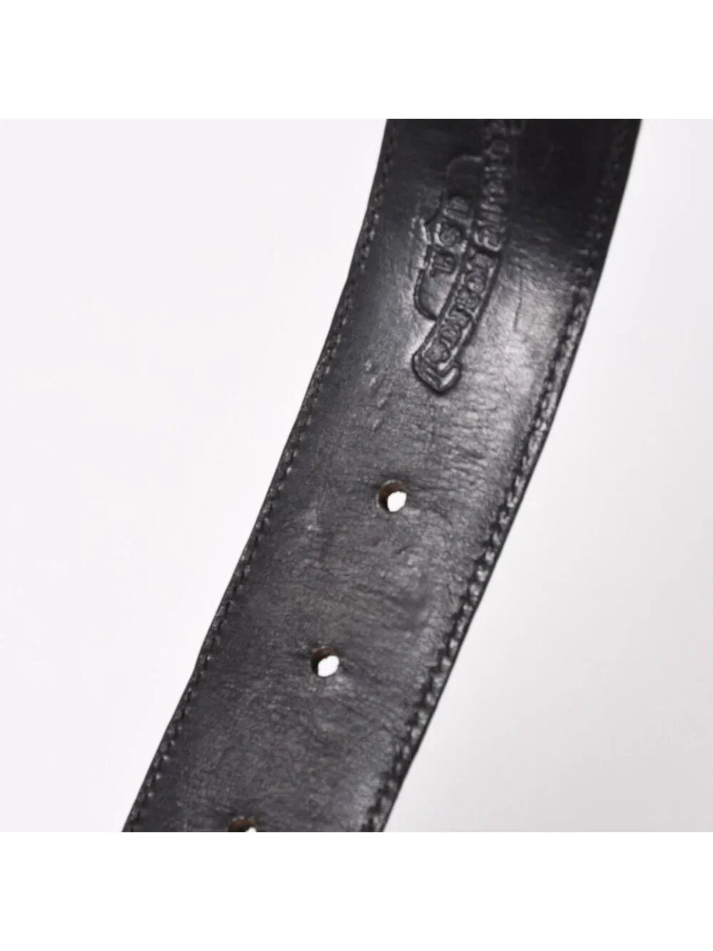 Chrome Hearts Strap Dbl Row of Grommets Double Row of 925 Sterling Silver Belt